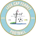 Logo marquant 100 ans de football à Lège-Cap-Ferret.