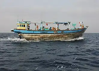 Boutre de trafiquants de drogue arraisonné.