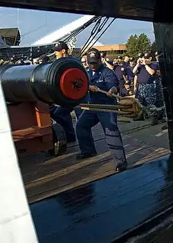 Exercice de mise à batterie.