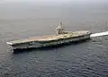 L'USS George H. W. Bush dans l'océan Atlantique.
