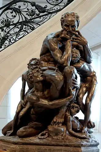 Jean-Baptiste Carpeaux, Ugolin entouré de ses quatre enfants (vers 1862), plâtre patiné, Paris, Petit Palais.