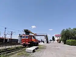 Passerelle et voies.