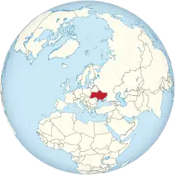 Localisation de l'Ukraine