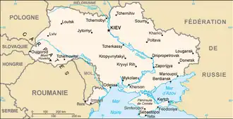 carte : Géographie de l'Ukraine