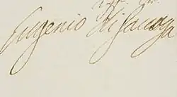 Signature de Eugène de Savoie