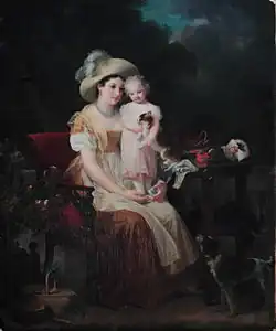 Marguerite Gérard, Jeune femme et enfant, fin du XVIIIe siècle.