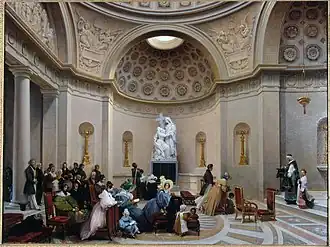 Une messe à la Chapelle expiatoire, 1835, par Lancelot Théodore Turpin de Crissé (1782-1859).