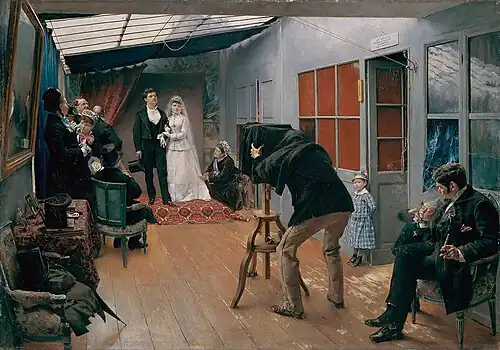 Une noce chez le photographe, huile sur toile, 1879, Musée des Beaux-Arts de Lyon.