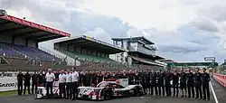 L'équipe United Autosports au Mans en juin 2019.
