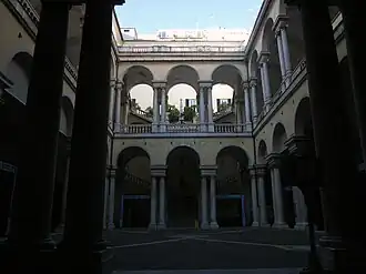 Atrium de l'Université de Gênes (ancien Palazzo Balbi-Senarega).