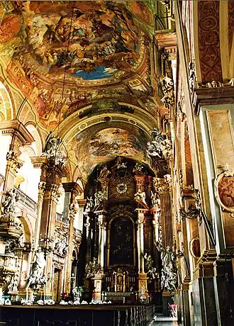 Intérieur de l'église des jésuites de Breslau