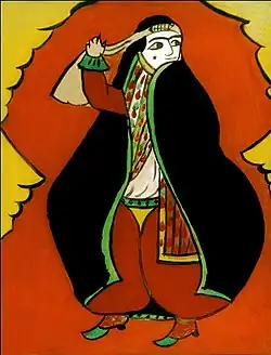 Peintre inconnu – portrait d’une femme musulmane, XIXe&nbsp;siècle