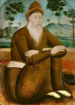 Peintre inconnu – portrait de Dervish Sultan Bayazid, XIXe&nbsp;siècle
