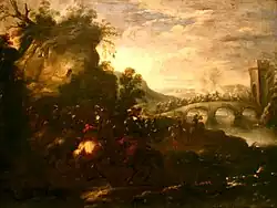 Peintre français inconnu – Scène de bataille