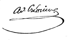 signature d'Adolphe Crémieux