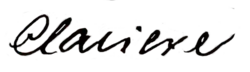 signature d'Étienne Clavière