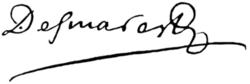 signature de Nicolas Desmarest