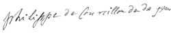 signature de Philippe de Courcillon de Dangeau