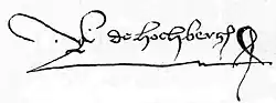 signature de Rodolphe IV de Hochberg