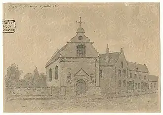 Vue de l'église en 1871.