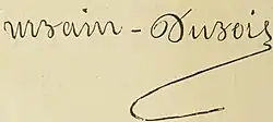 signature d'Urbain Dubois
