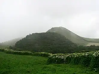 Vue du cône volcanique de l'éruption de 1808