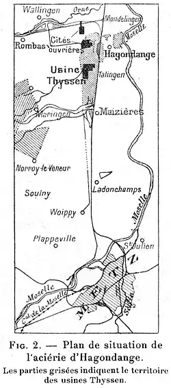 carte du nord de Metz