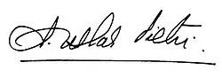 signature d'Arturo Uslar Pietri