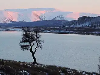 Le lac en hiver, non-glacé.