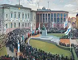 La banque de Finlande peinte par Väinö Hämäläinen.