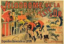 Course cycliste au vélodrome en 1914