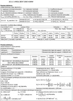 Vérification analytique de la tenue mécanique d'une tuyauterie acier sous pression intérieure ou extérieure selon le code de calcul CODAP 2010.