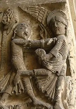 Chapiteau de la basilique de Vézelay (XIIe siècle).