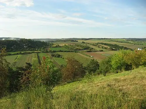 La campagne près de Tvarožná.