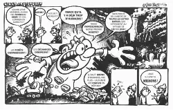 Bande dessinée incitant à ne pas se reproduire pour préserver l'environnement