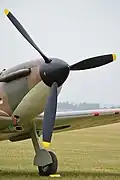 Une hélice de Havilland sur un Spitfire Mk I.
