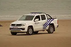 Volkswagen de la police locale Westkust à Knokke-Heist le 16 juin 2018