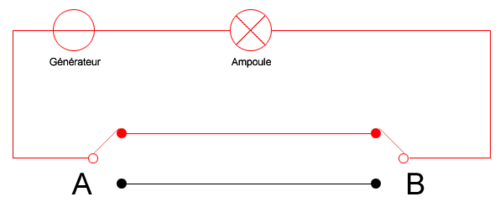 Schéma électrique d'un va-et-vient.