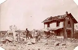 La gare détruite lors de la guerre 1914-1918.