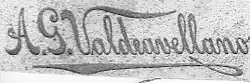signature d'Alberto G. Valdeavellano