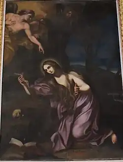 Tableau représentant Sainte Marie-Madeleine en pénitence à la Sainte-Baume.