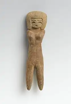 Une figurine Valdivia,  2600-1500 AEC. Terre cuite, H. 11 cm. Brooklyn Museum.
