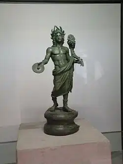 Dieu lare, bronze, époque gallo-romaine.