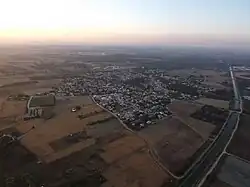 Vue aérienne de Valergues.