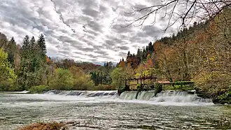 Barrage du moulin du Milieu sur le Dessoubre.