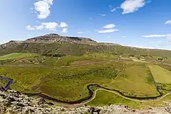 La Haukadalur depuis la Laugarfjall.