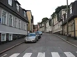 Croisement de la rue Vallilantie et de la rue Suvannontie.