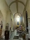 Bas-côté sud, vue vers l'est dans le collatéral du chœur.