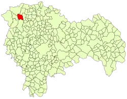 Extension de la municipalité dans la province de Guadalajara