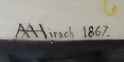 signature d'Auguste Alexandre Hirsch